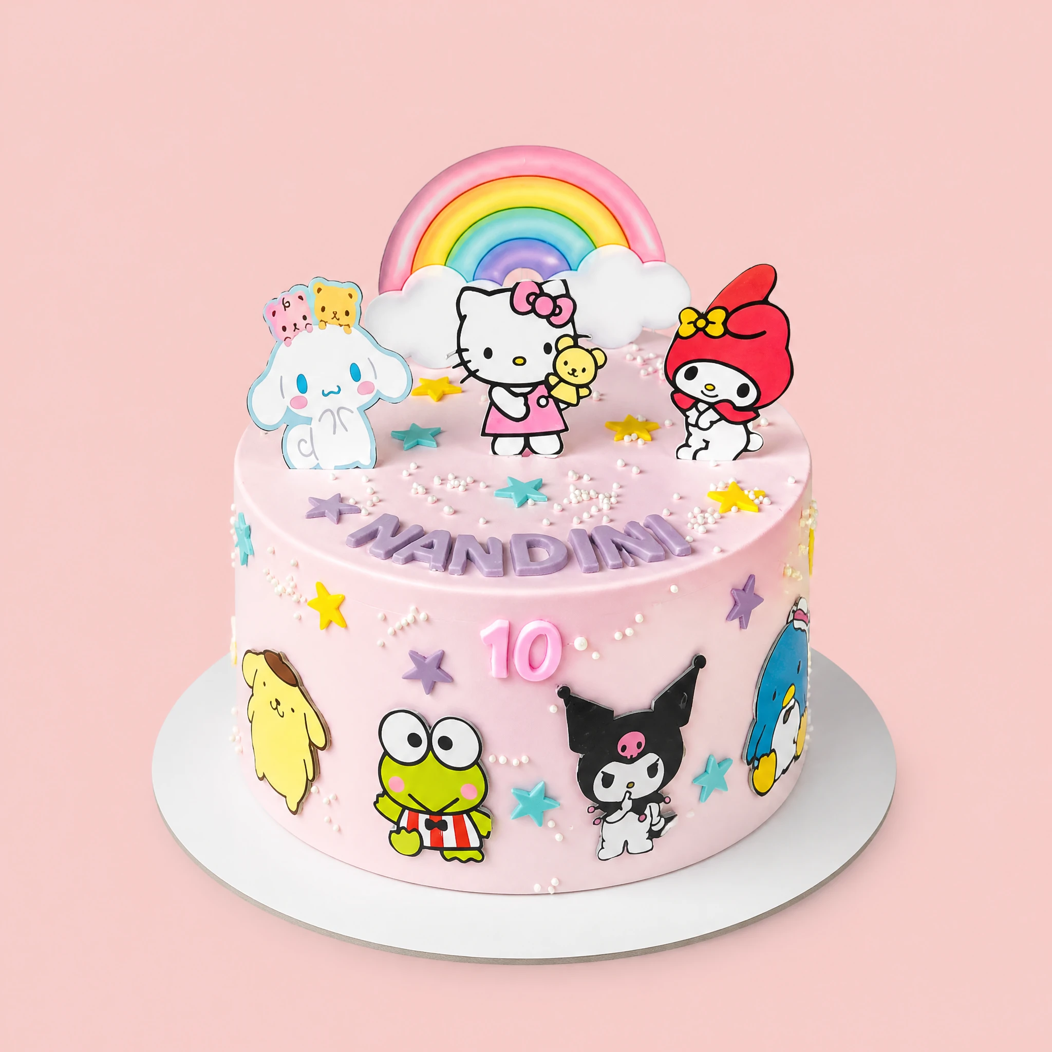 Hello Kitty|My Melody|Cinnamoroll|Keroppi|Kuromi