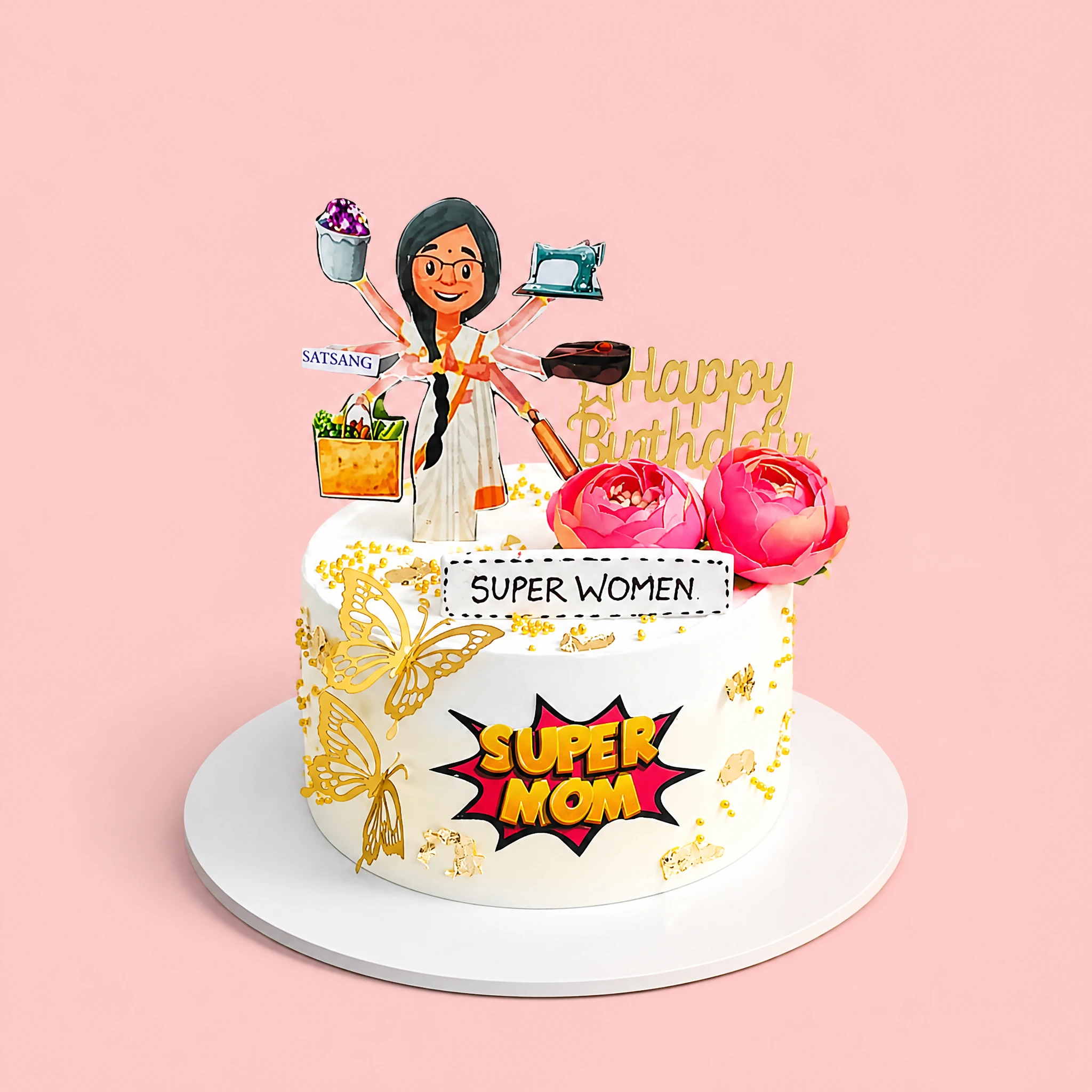 Super Mom Birthday Cake