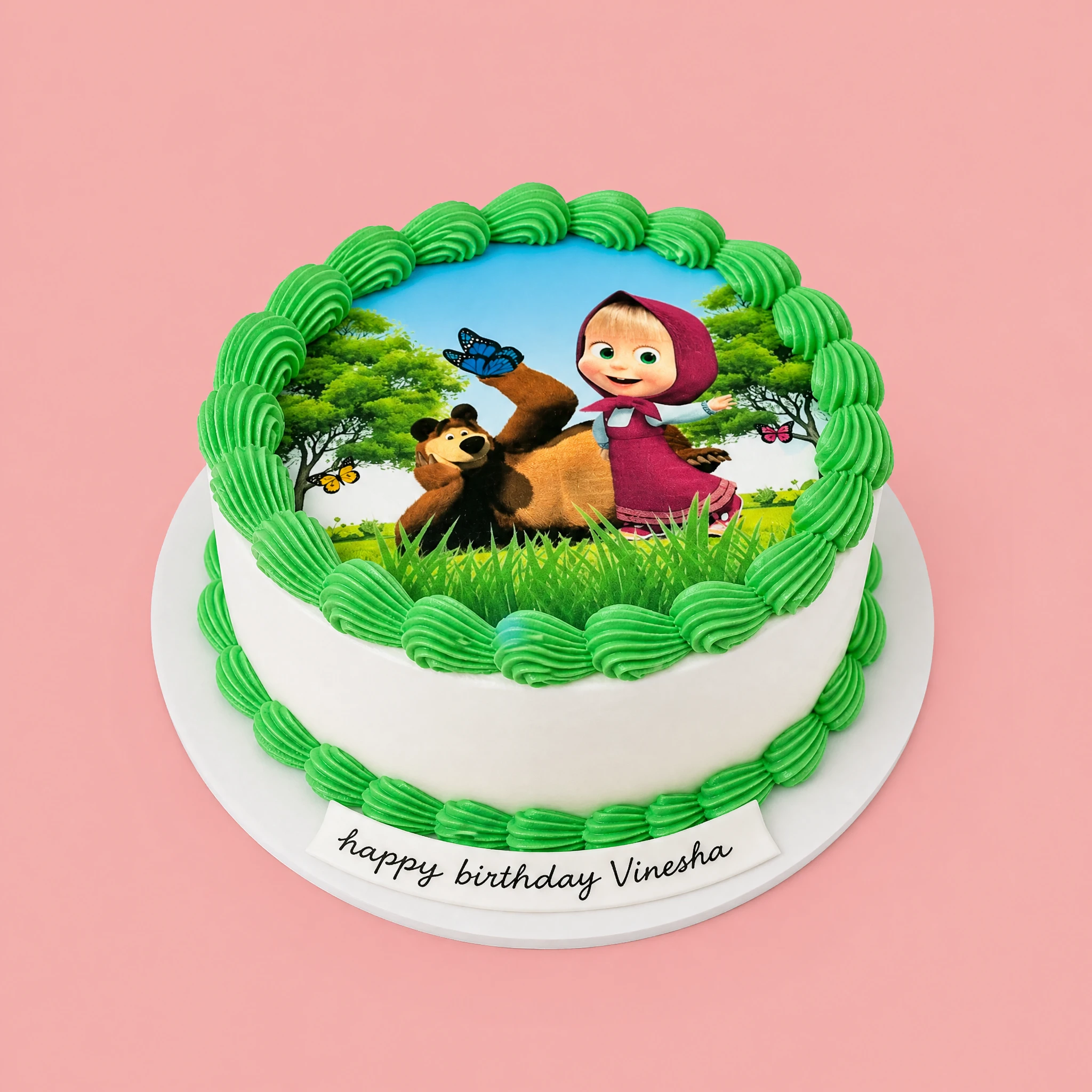 masha and bear Photo Cake